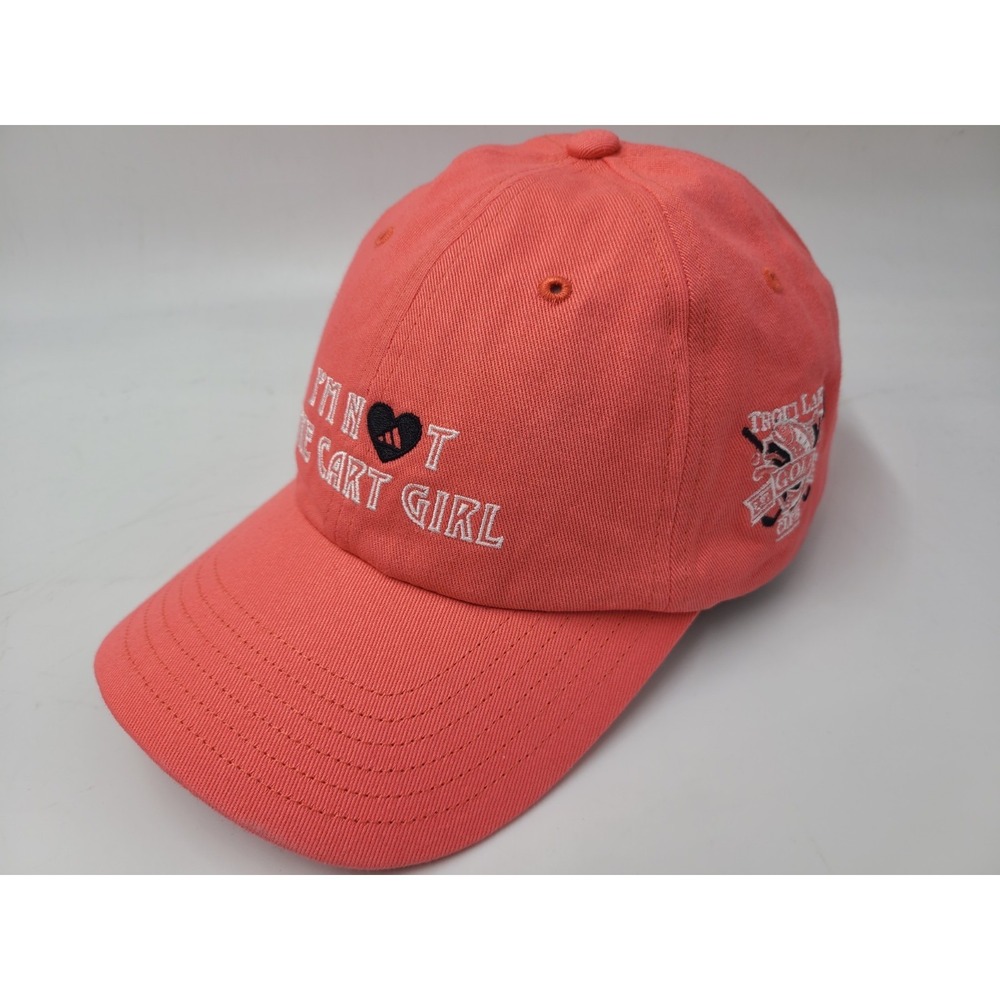 Women I'm Not The Cart‎ Girl Trout Lake Golf Club Adidas Strapback Hat Cap Pink